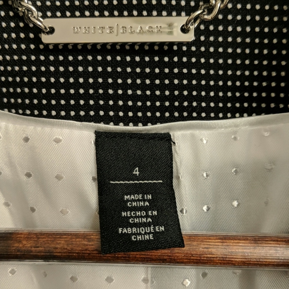 WHBM Polka dot 3/4 sleeve blazer - Picture 5 of 6